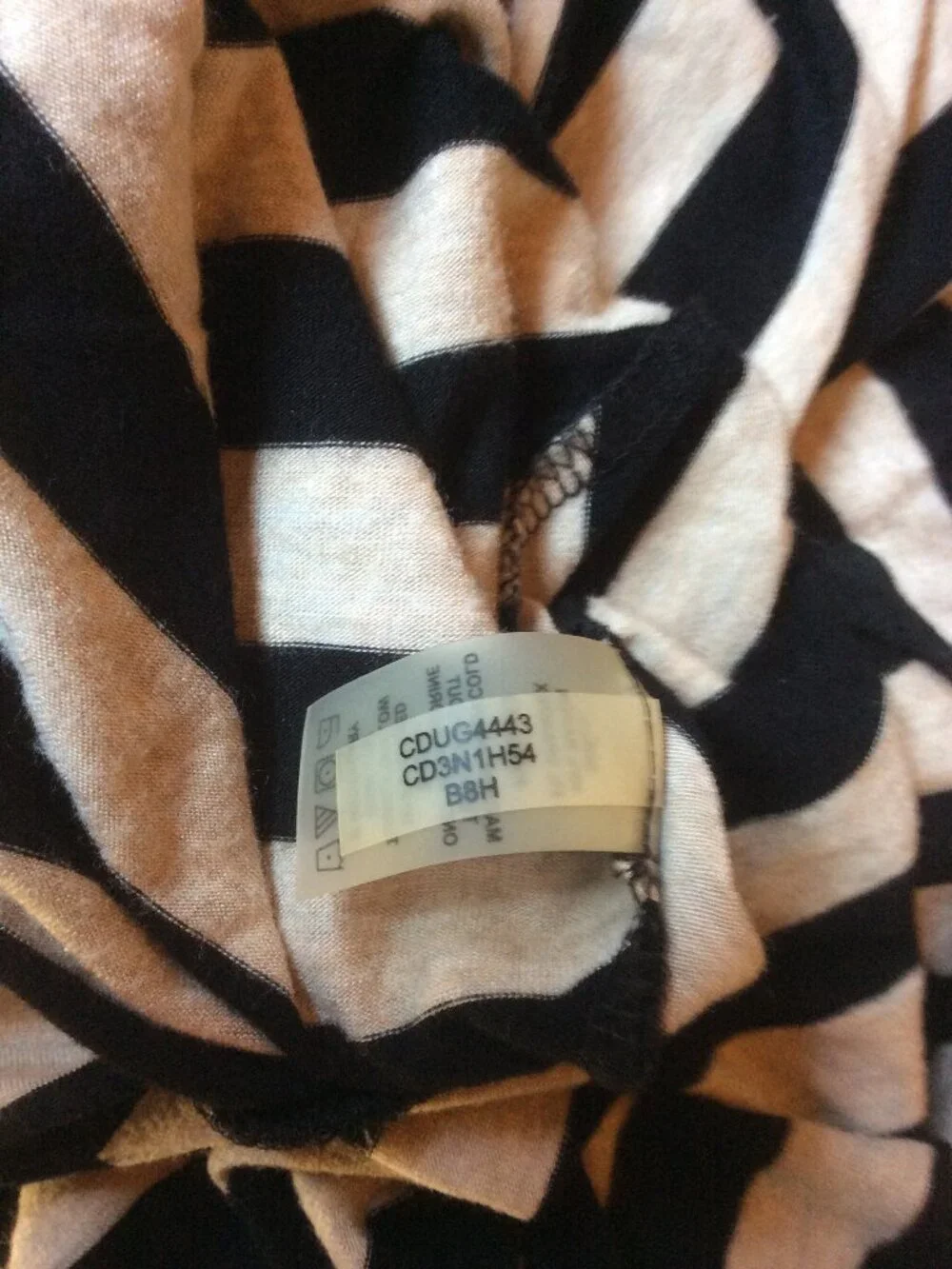 Calvin Klein EUC Black & Gray Striped Belted Boho Festival Maxi Dress Size 4 - Picture 4 of 5